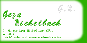 geza michelbach business card